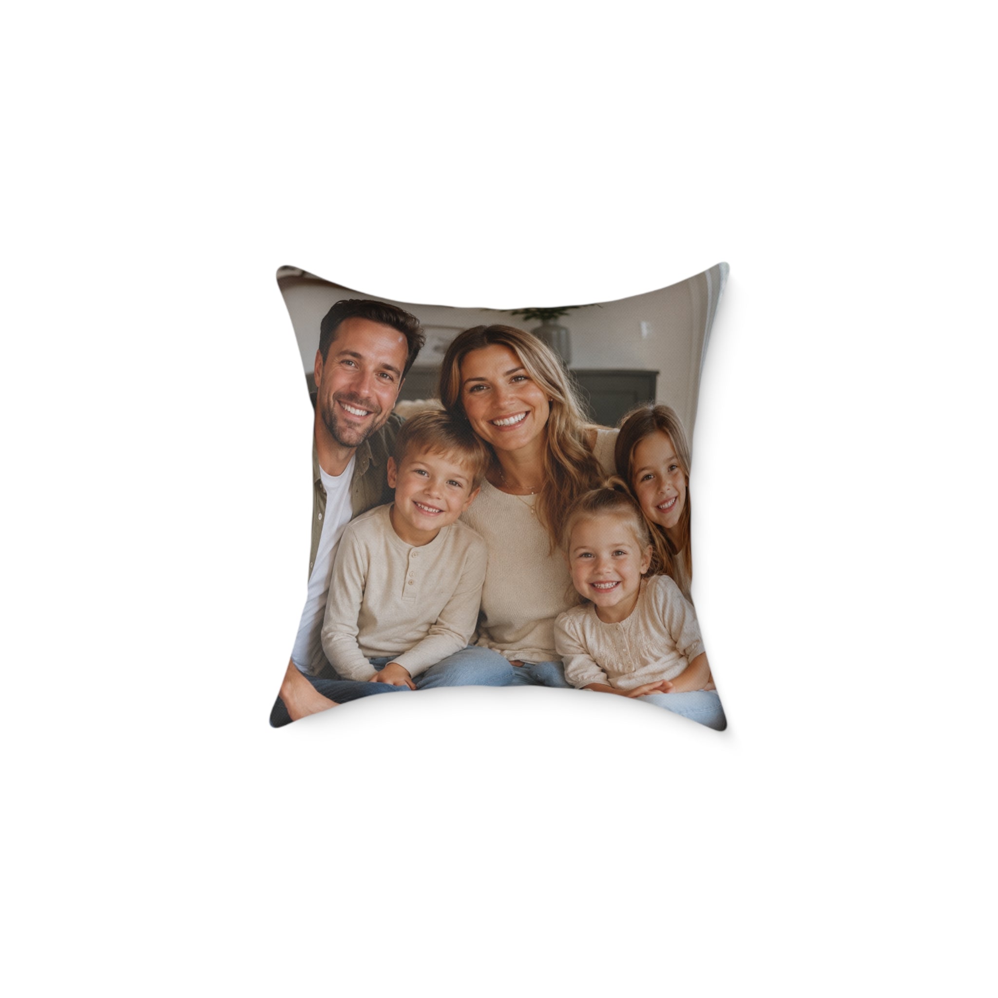 Family photo personalized pillow — custom picture gift for families