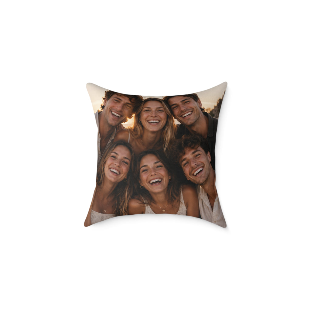 Friends photo personalized pillow — custom picture gift for best friends