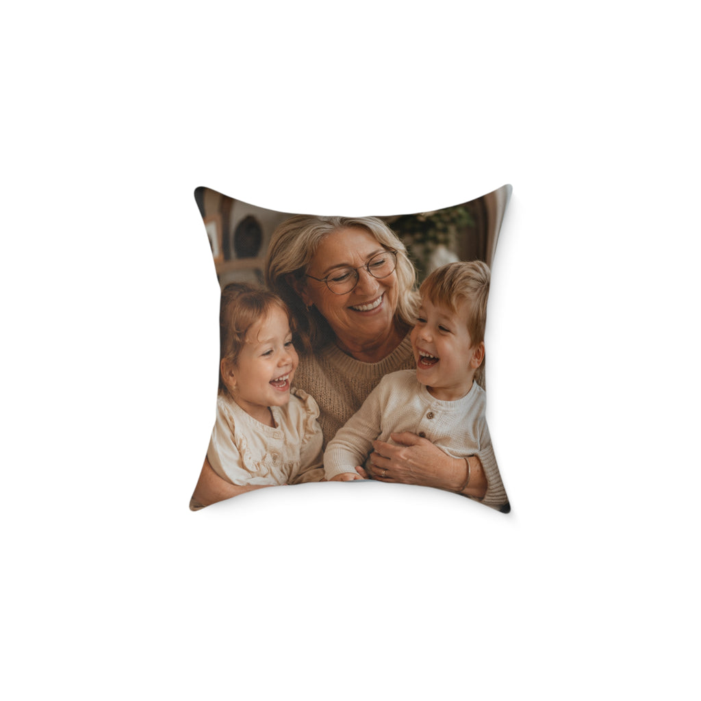 Grandma photo personalized pillow — custom picture gift for grandma with grandkids