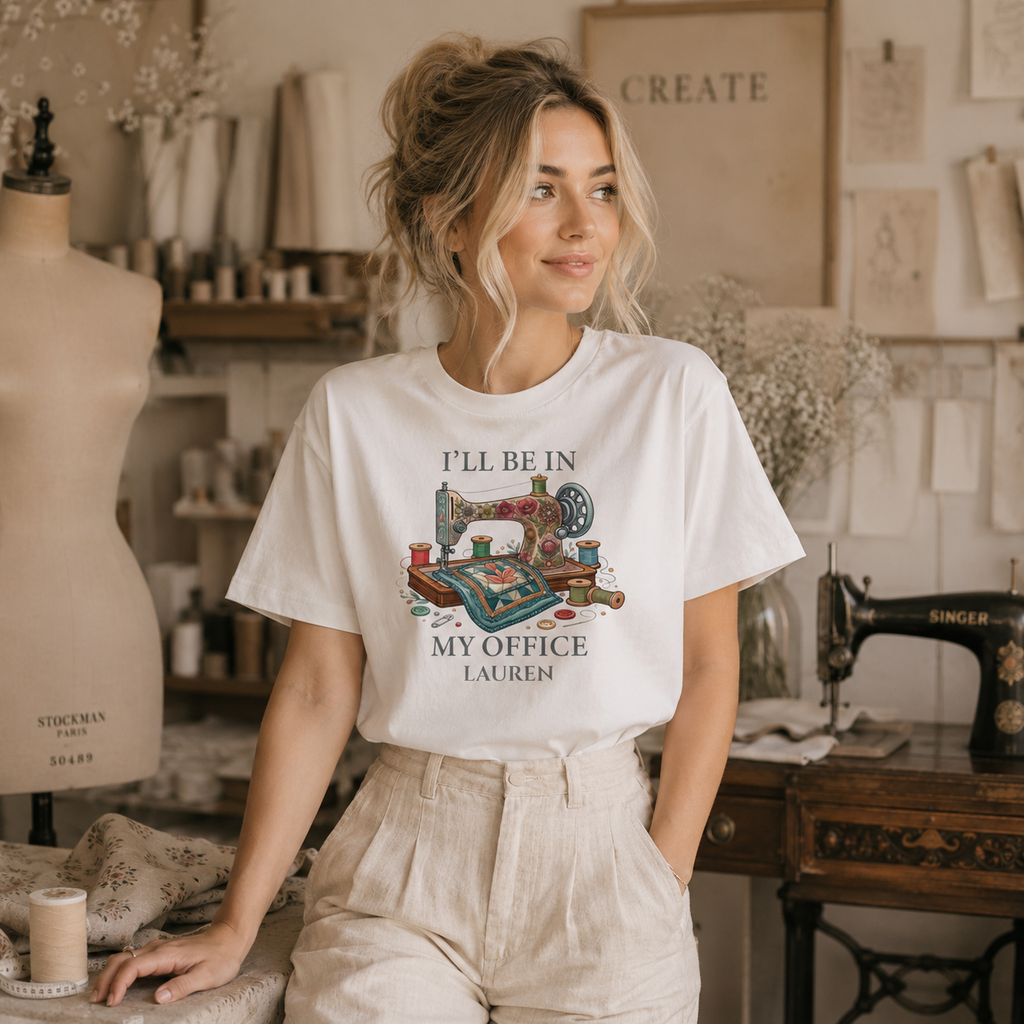 I'll Be in My Office shirt perfect gift infographic — custom name gift for her