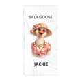 Silly Goose Personalized Beach Towel - Custom Name Gift for Her