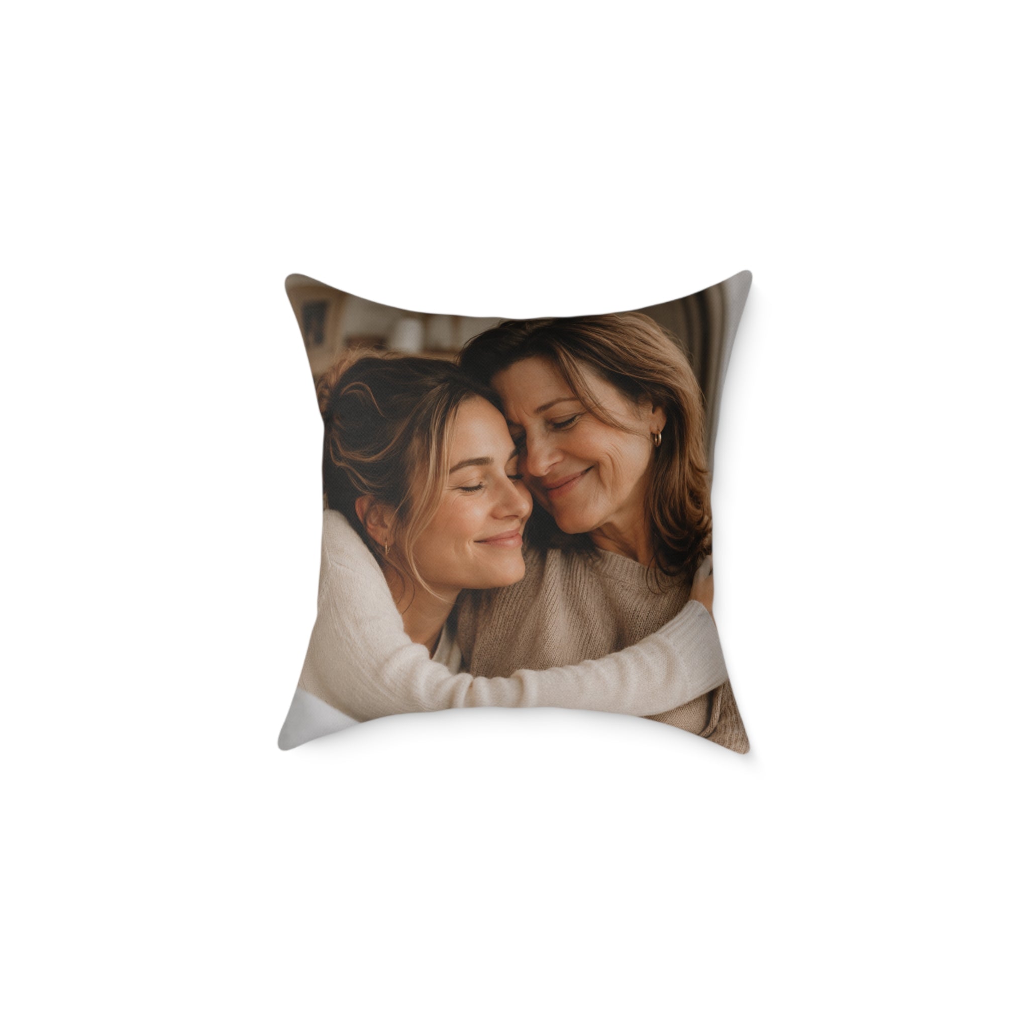 Mom photo personalized pillow — custom picture gift for mom