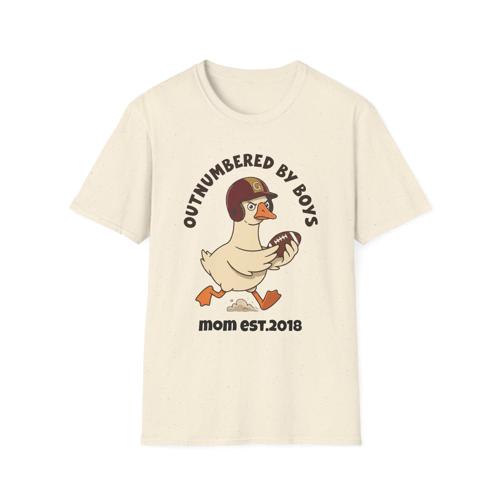 Outnumbered by Boys funny t-shirt — gift for mom Mother's Day birthday