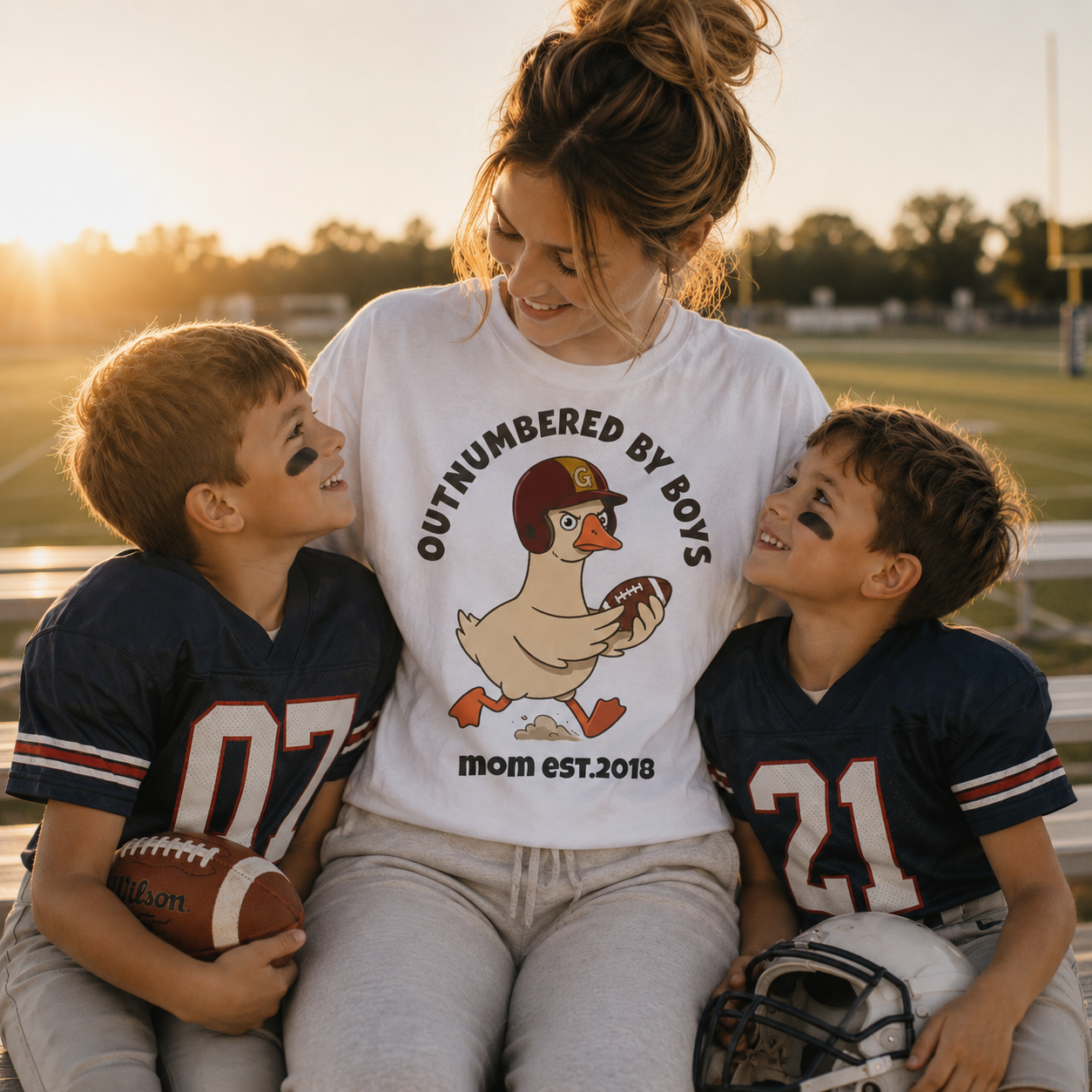 Outnumbered by Boys shirt perfect gift infographic — funny mom gift
