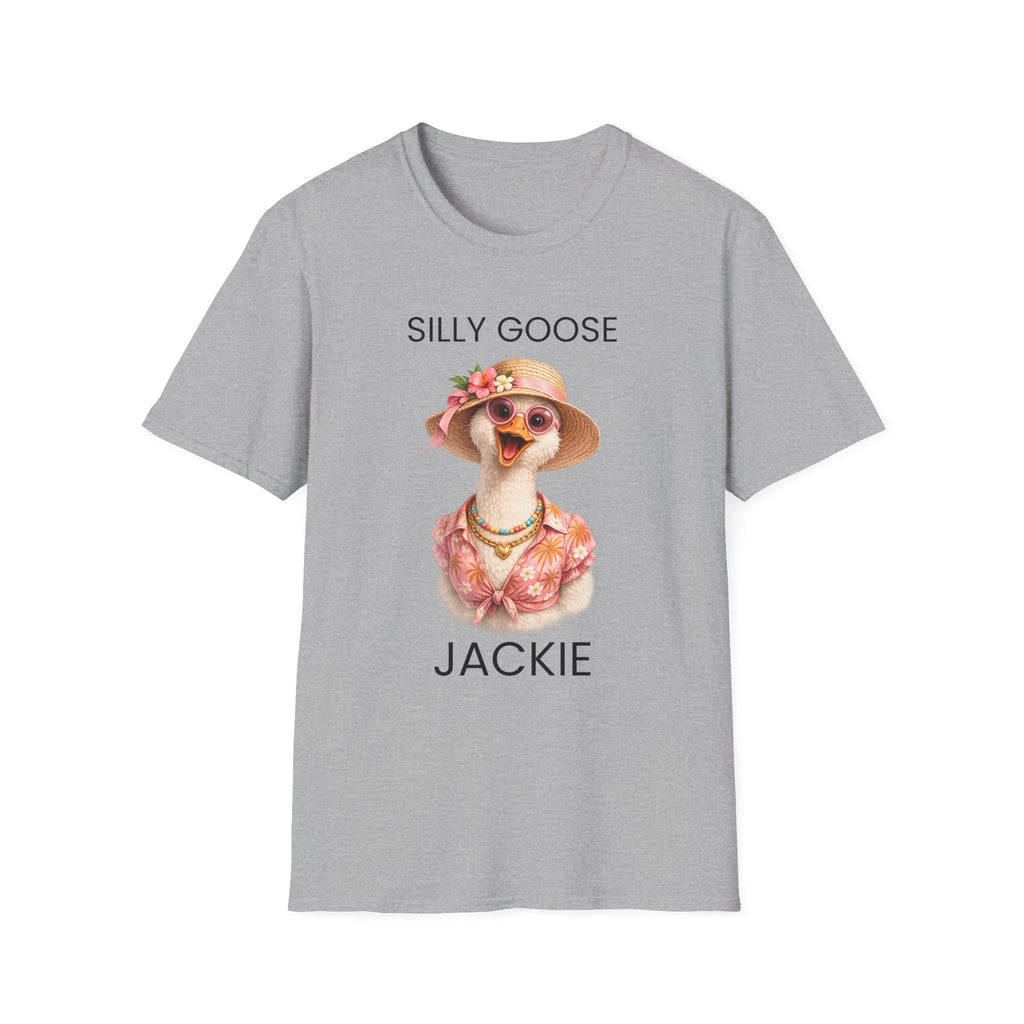 Silly Goose t-shirt for her sport grey — custom name girls trip cruise shirt