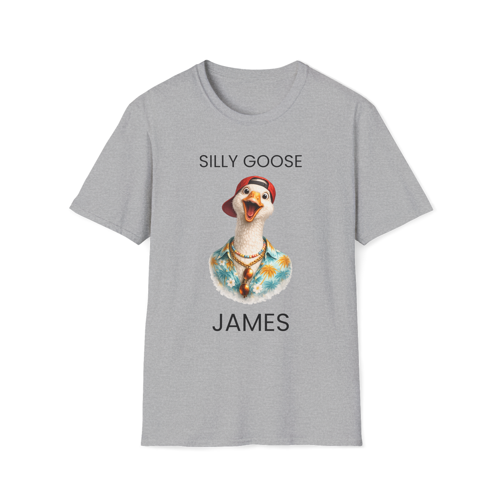 Silly Goose personalized shirt all colors — white natural sport grey custom name