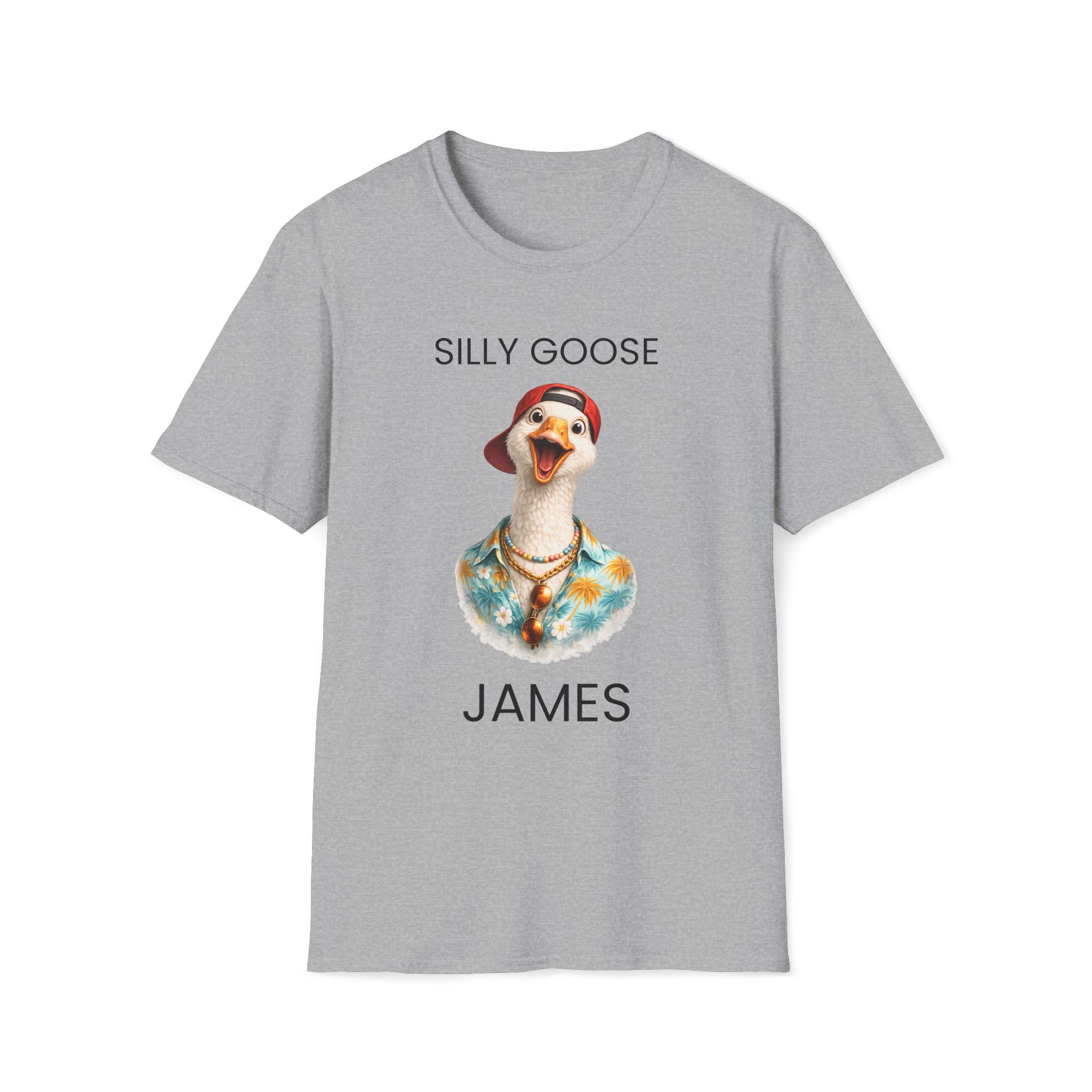 Silly Goose personalized shirt all colors — white natural sport grey custom name